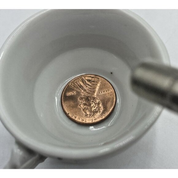 MCM Mini Cup Saucers Little Girl Balloons Birds Mid Century Modern Japan Kuwaii - Picture 13 of 13